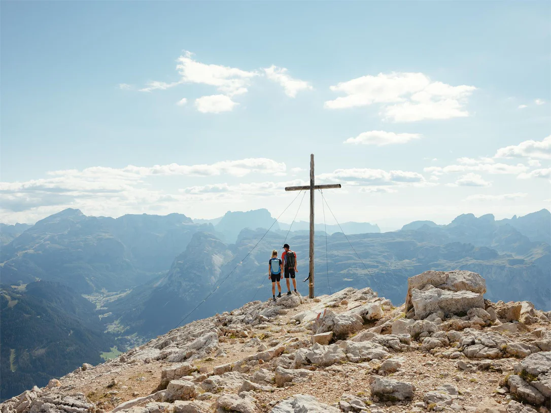 Aufstieg zum „Le Ciaval" Gipfel am Sas dla Crusc/Heilig Kreuz