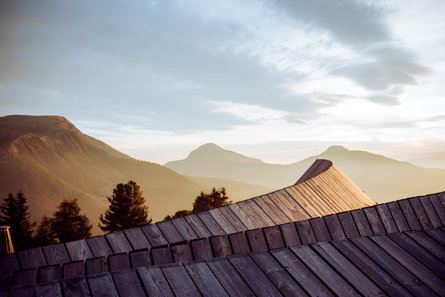 Vista panoramica dal tetto del rifugio Oberholz a Obereggen in Val d'Ega
