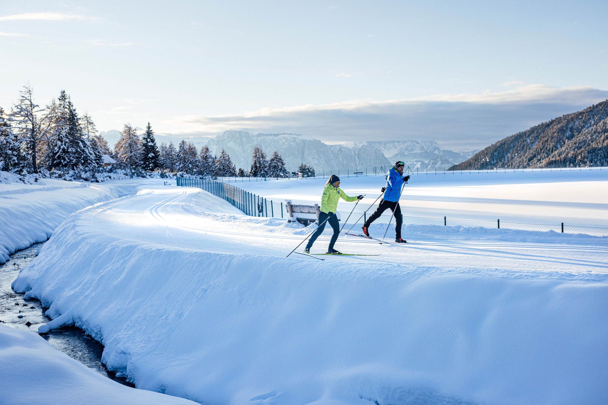 Skilanglaufen auf der Villanderer Alm im Eisacktal