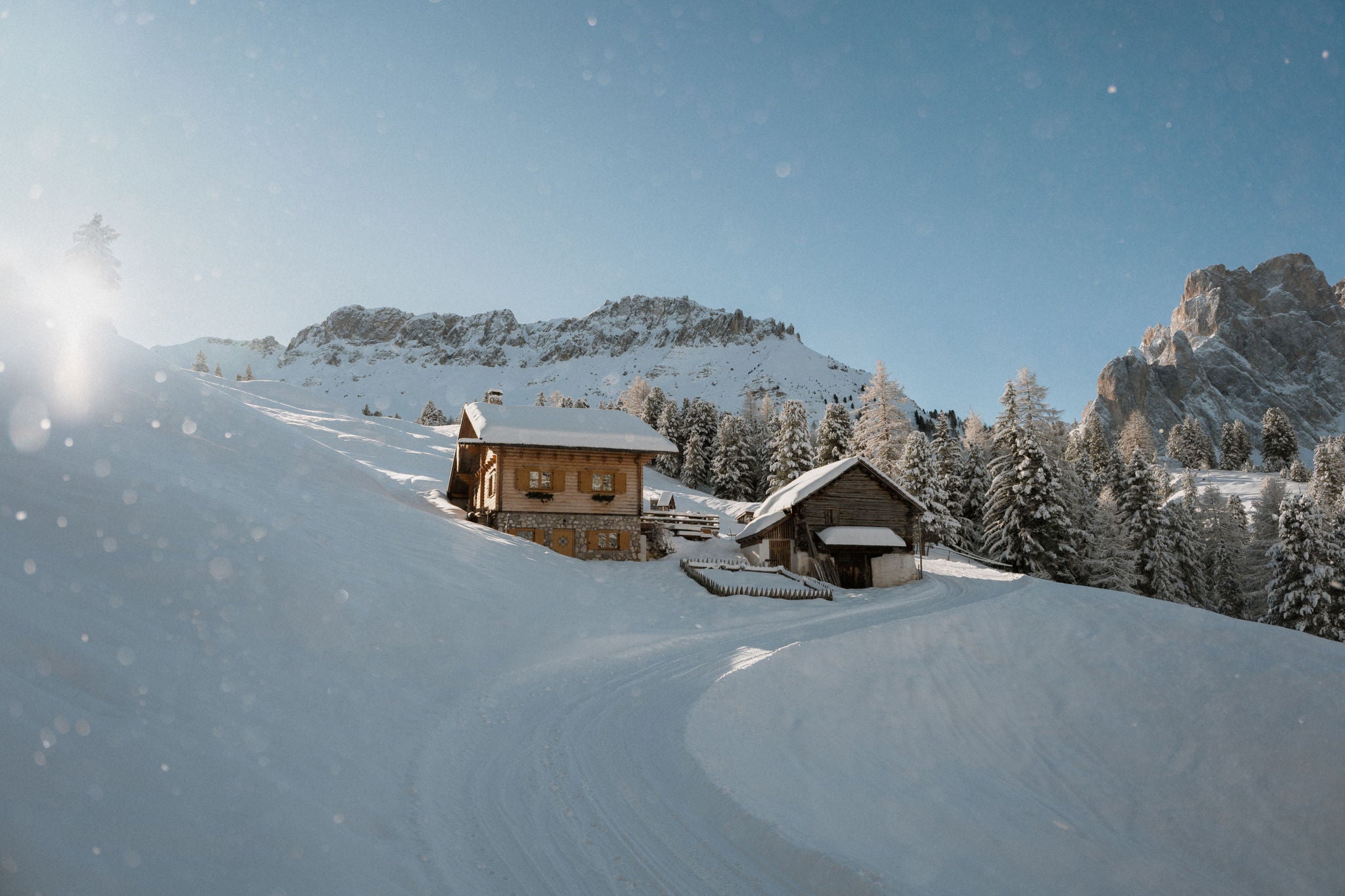 Winter in den Dolomiten
