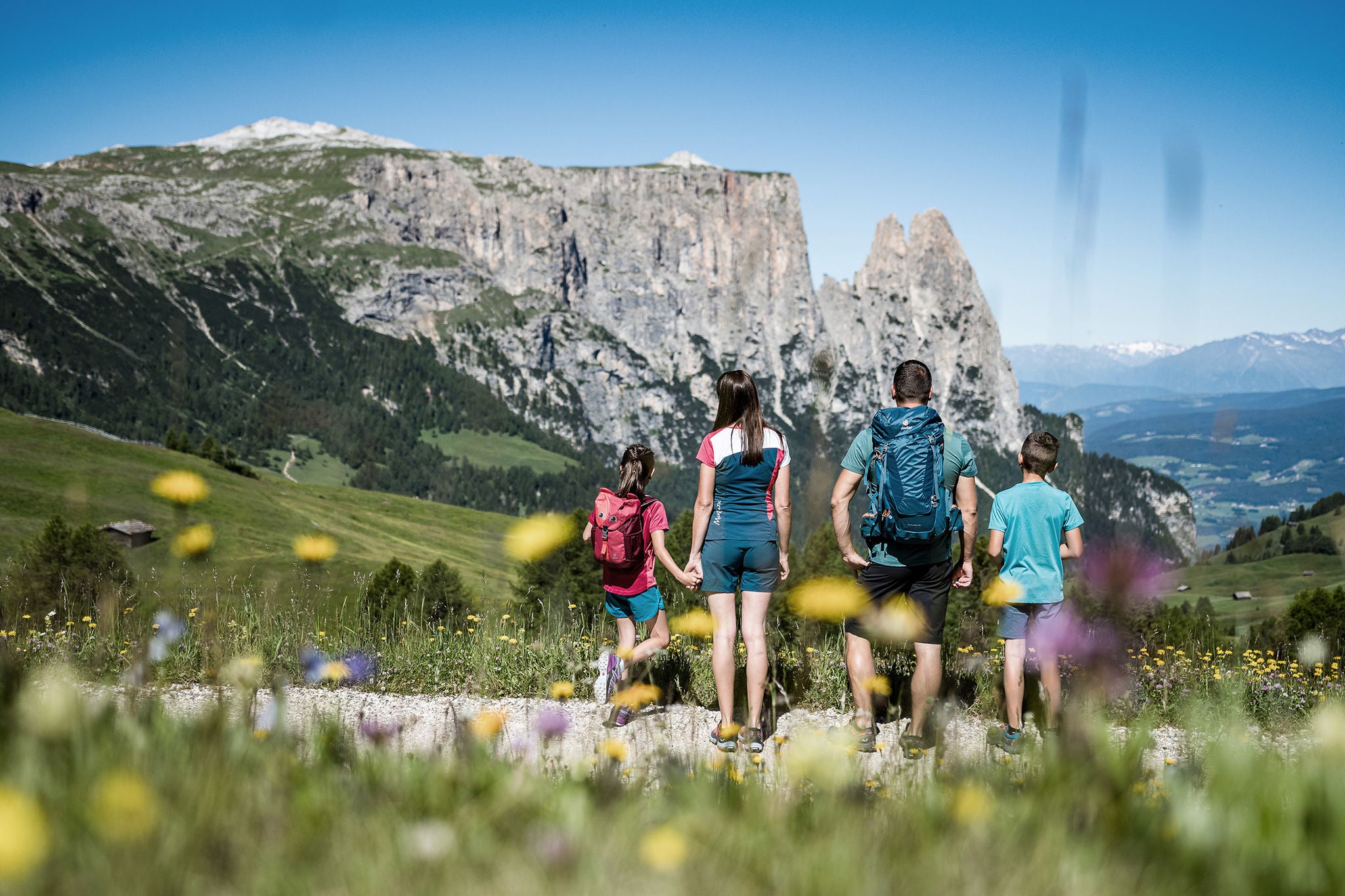 Familienwanderung auf der Seiser Alm