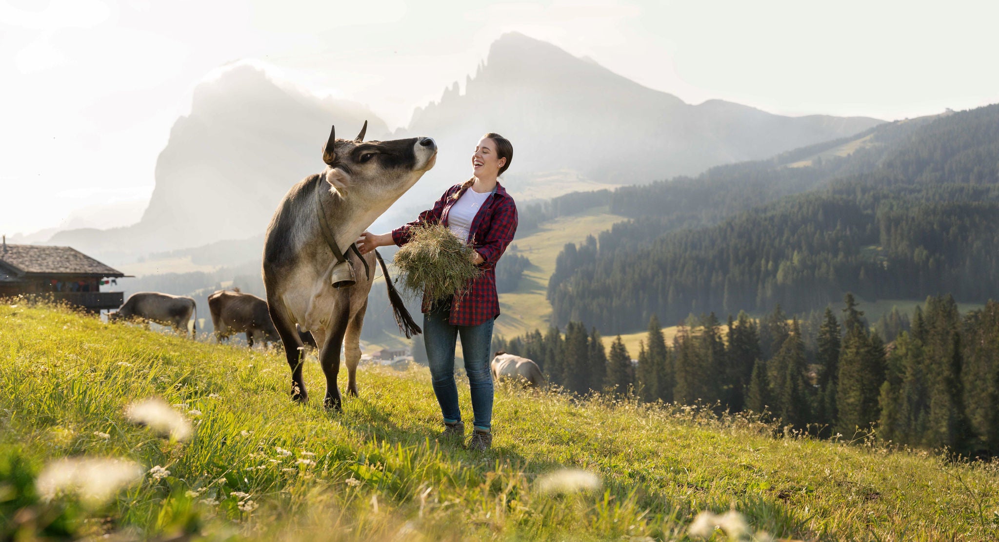 Milchbäuerin Tatjana Rier auf der Seiser Alm