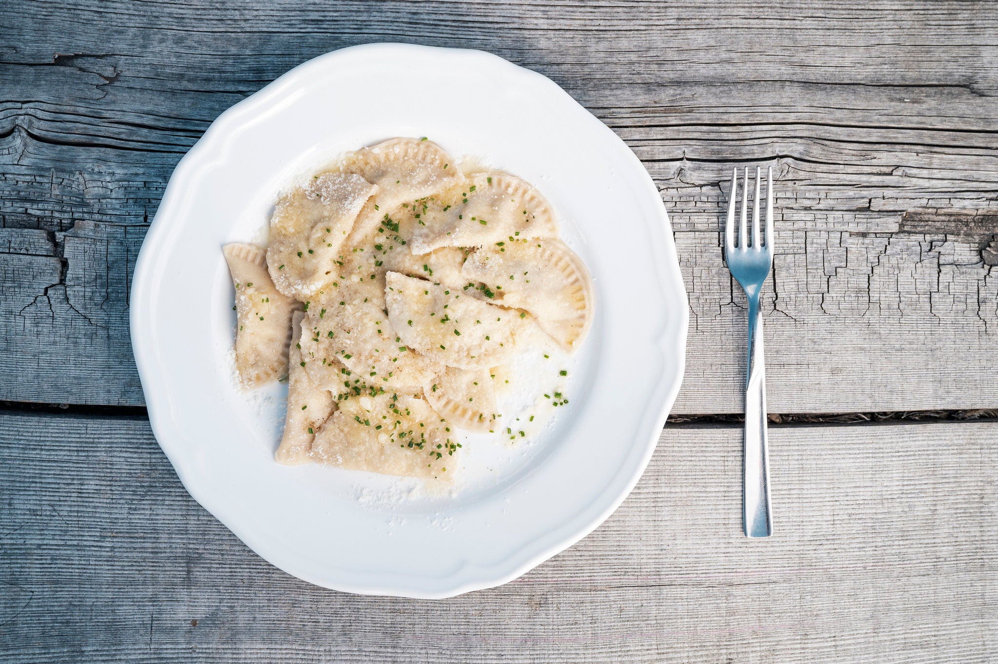 Traditional Schlutzkrapfen, a kind of stuffed pasta