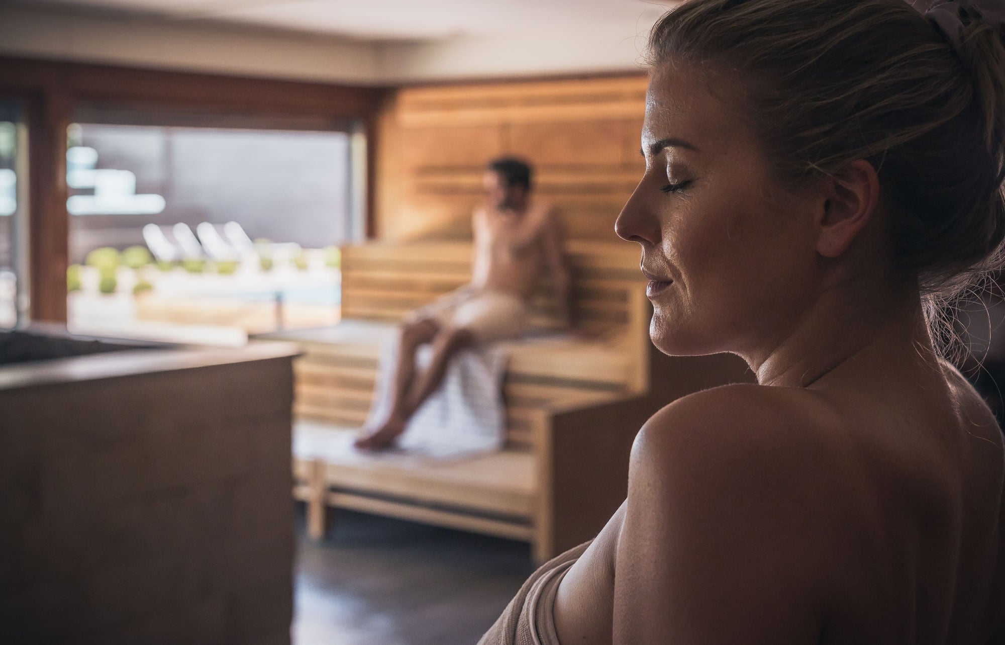 Sauna in der Therme von Meran