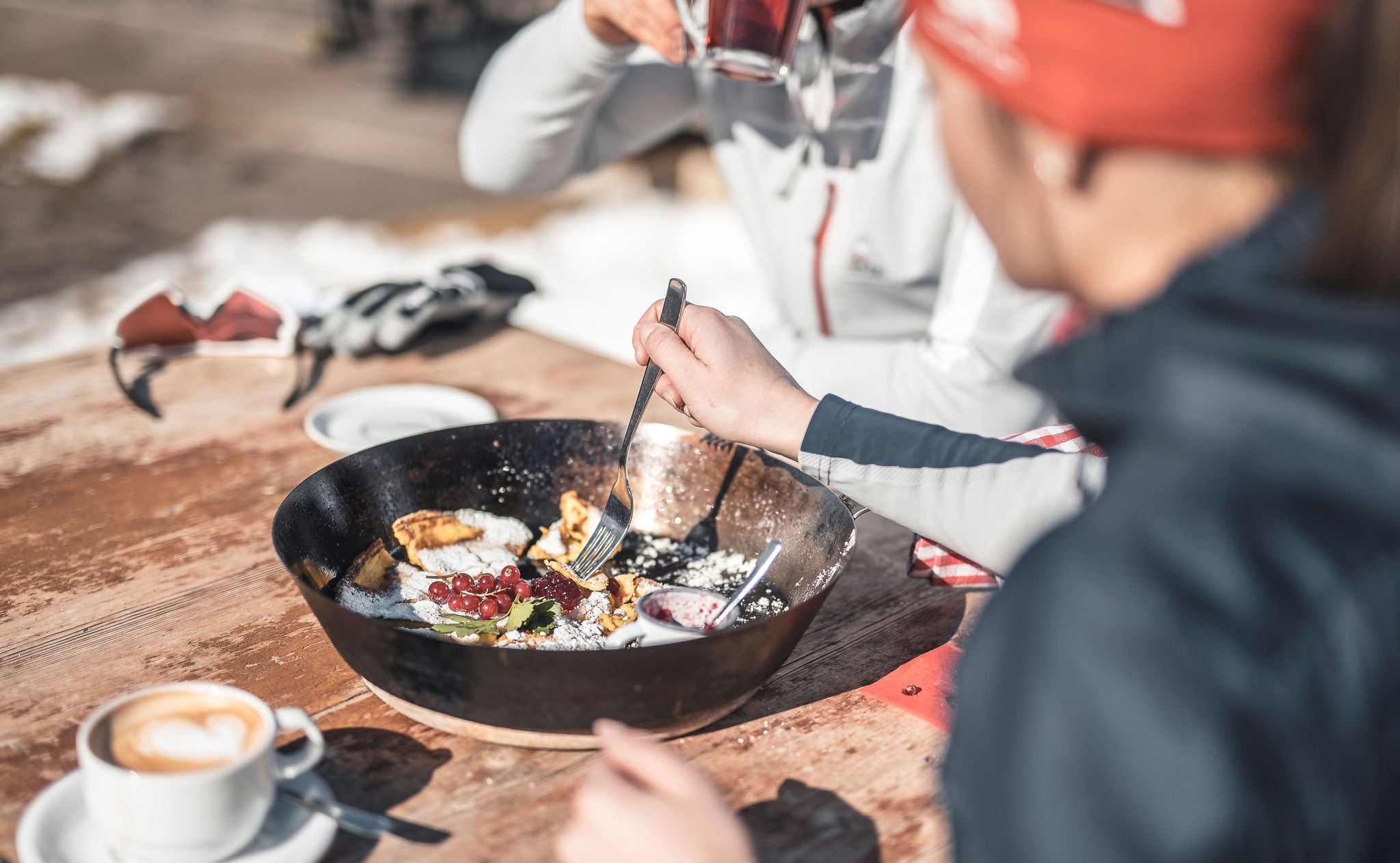 Kaiserschmarrn auf einer Hütte