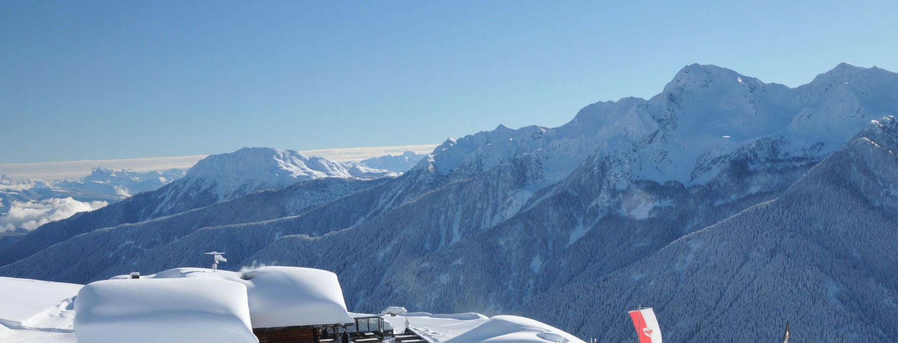 Schneebedecktes Schwemmalm Ultental im Winter