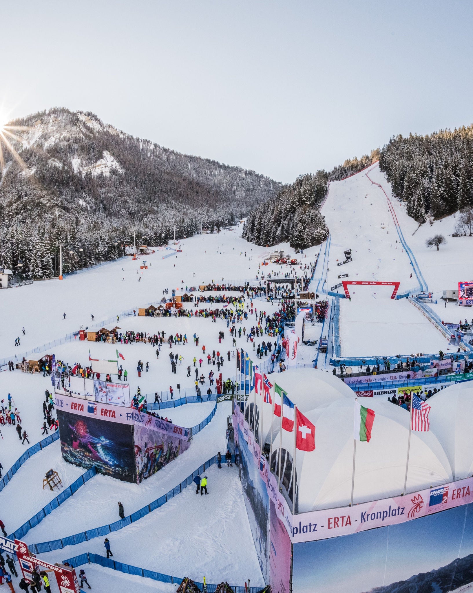 Skipiste beim Kronplatz Weltcup