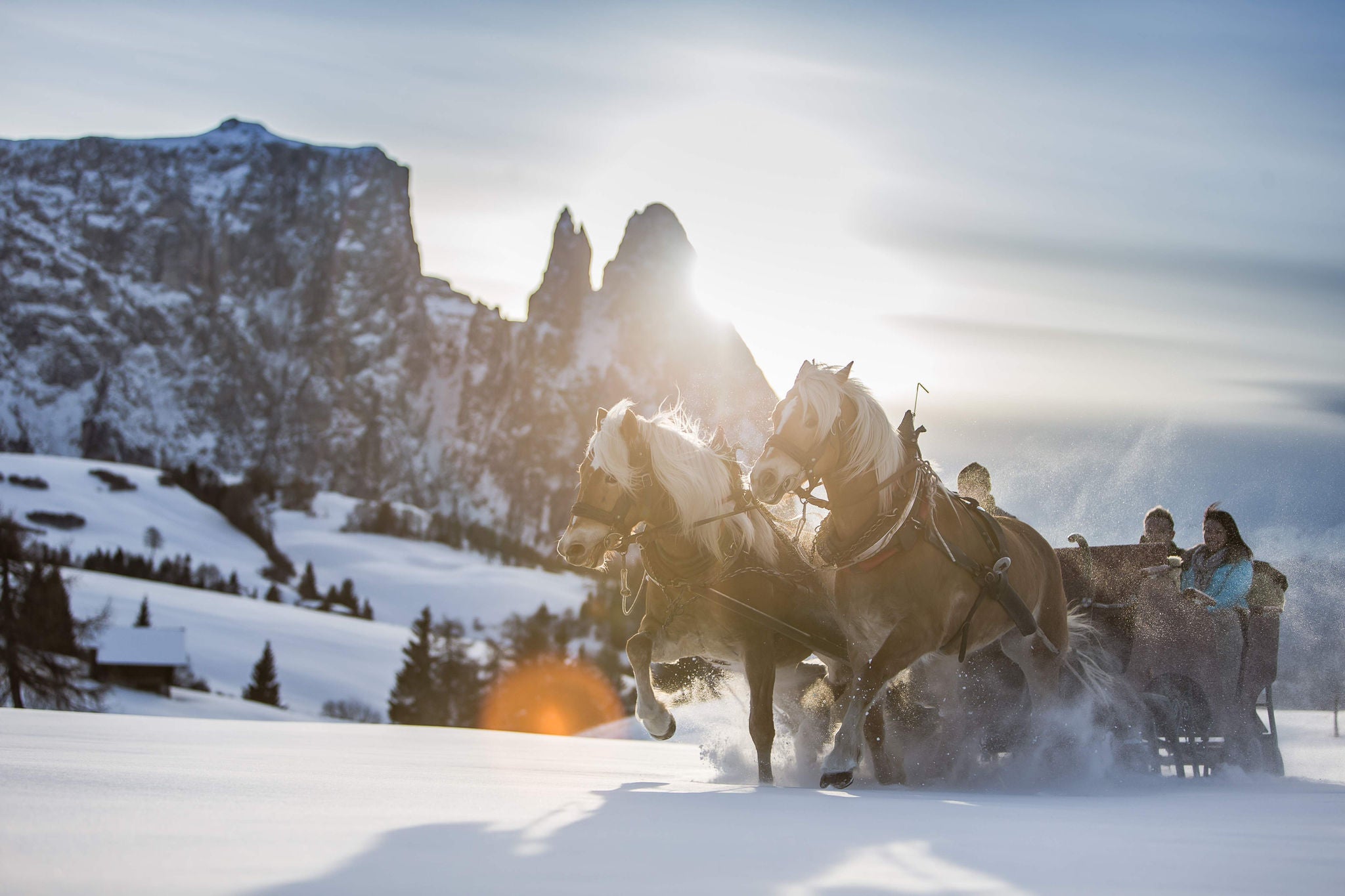 Winter in der Dolomitenregion Seiser Alm