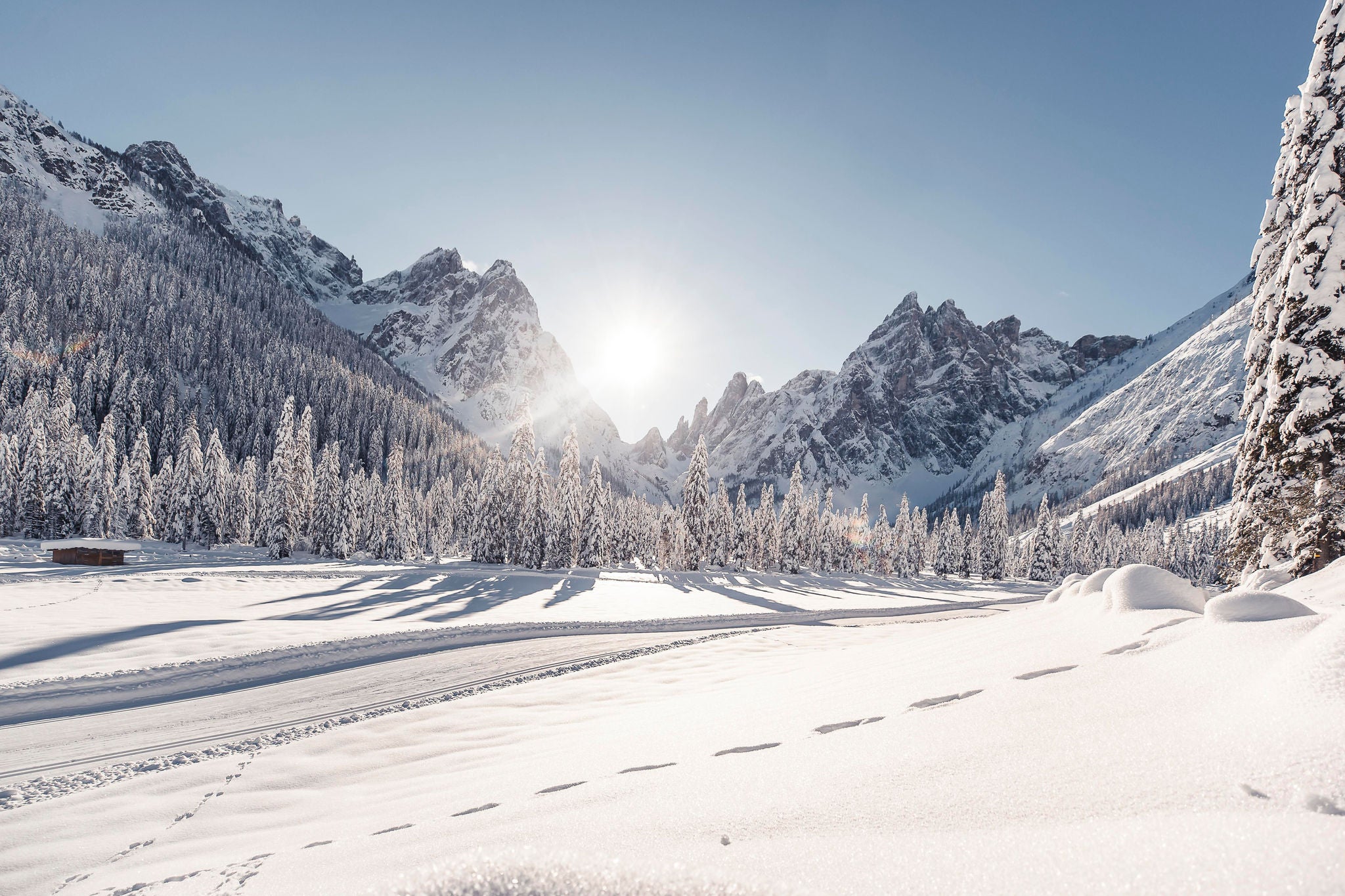 Winterlandschaft in der Dolomitenregion 3 Zinnen