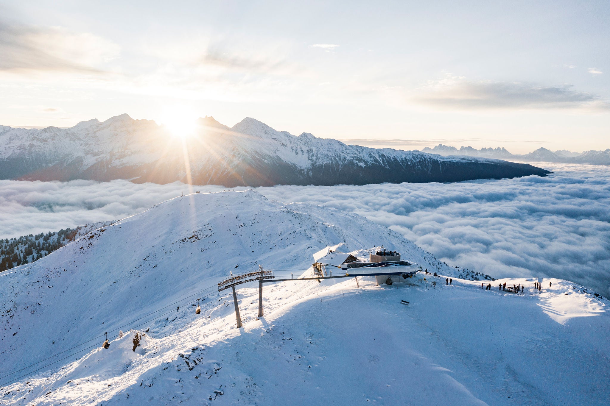 Sonnenaufgang am Speikboden im Winter