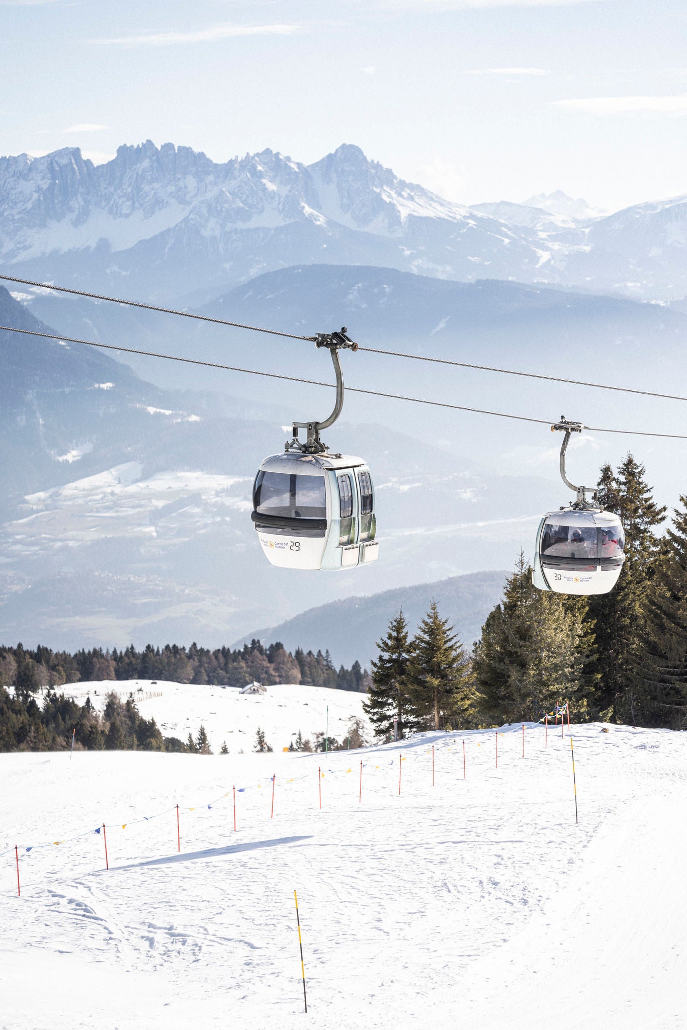 Kabinenbahn Ritten im Winter