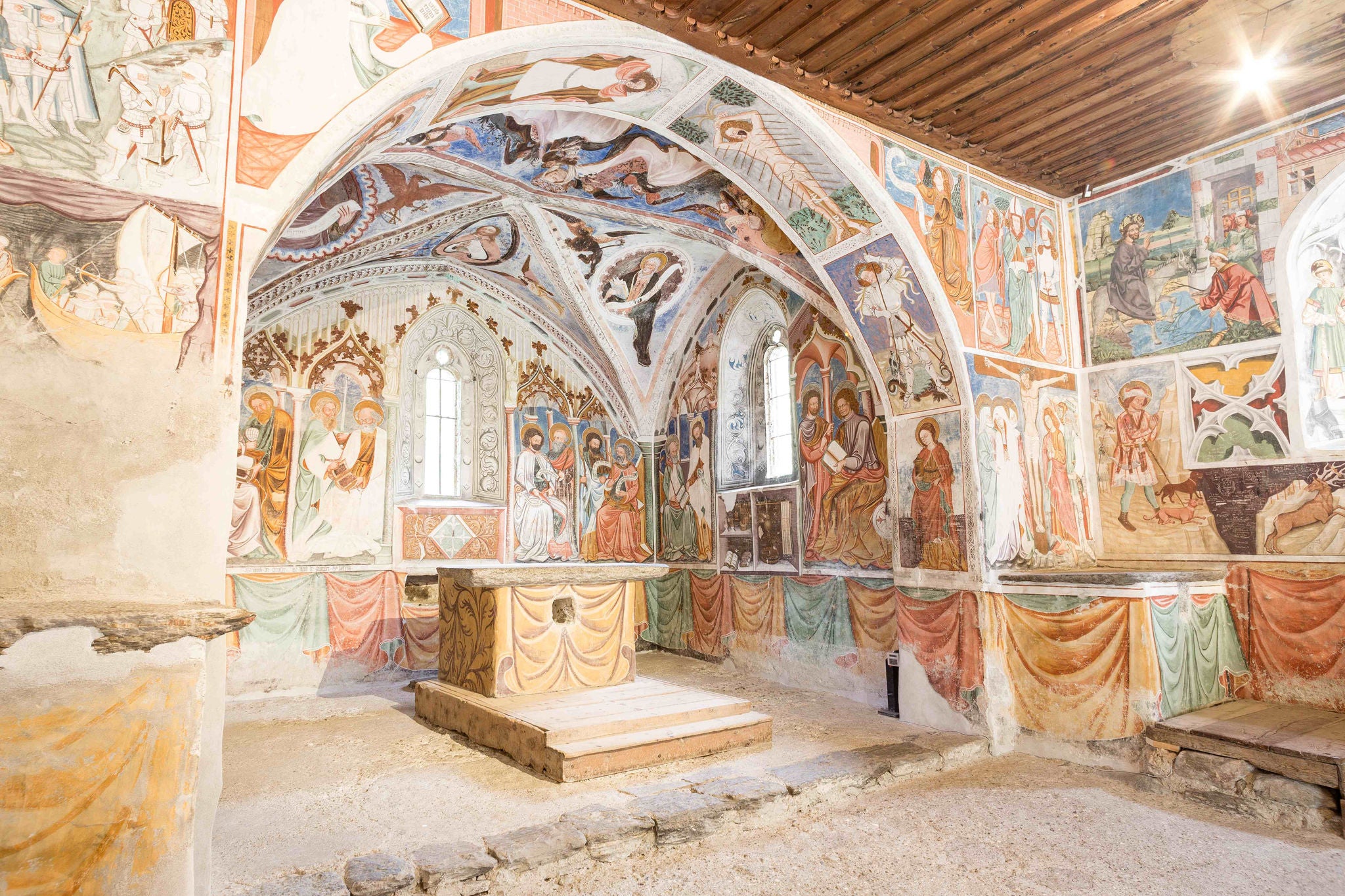 Die Sixtinischen Burgkapelle St. Stephan bei Morter im Vinschgau