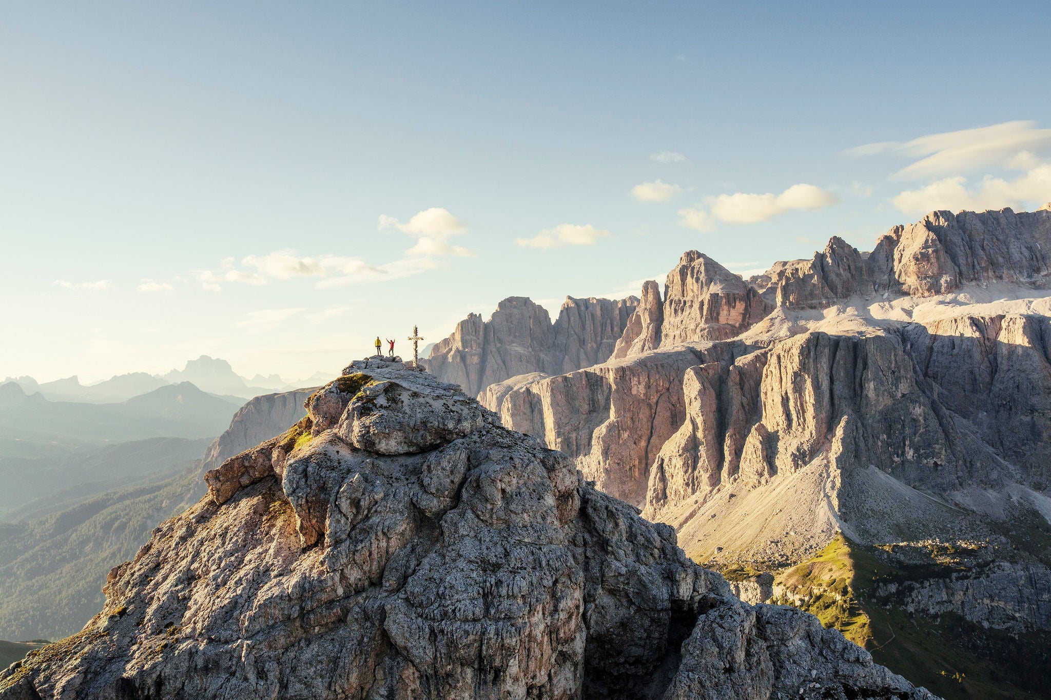 Zwei Personen auf der Cirspitze