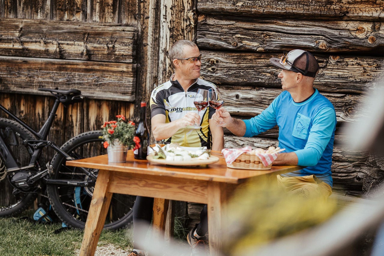 Marende nach einer Biketour im Dolomitental Villnöss