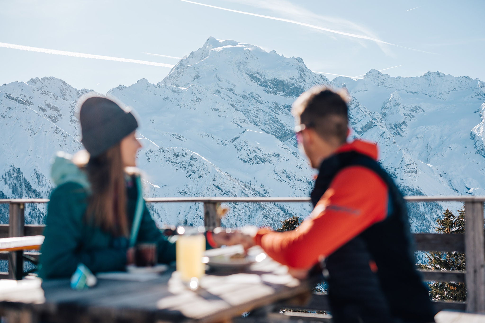 Hütteneinkehr im Winter im Vinschgau