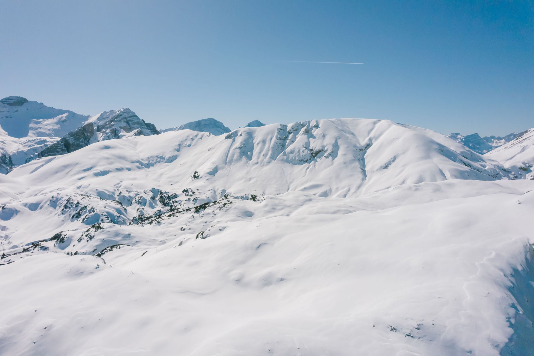 Dreifingerspitze im Naturpark Fanes-Sennes-Prags im Winter