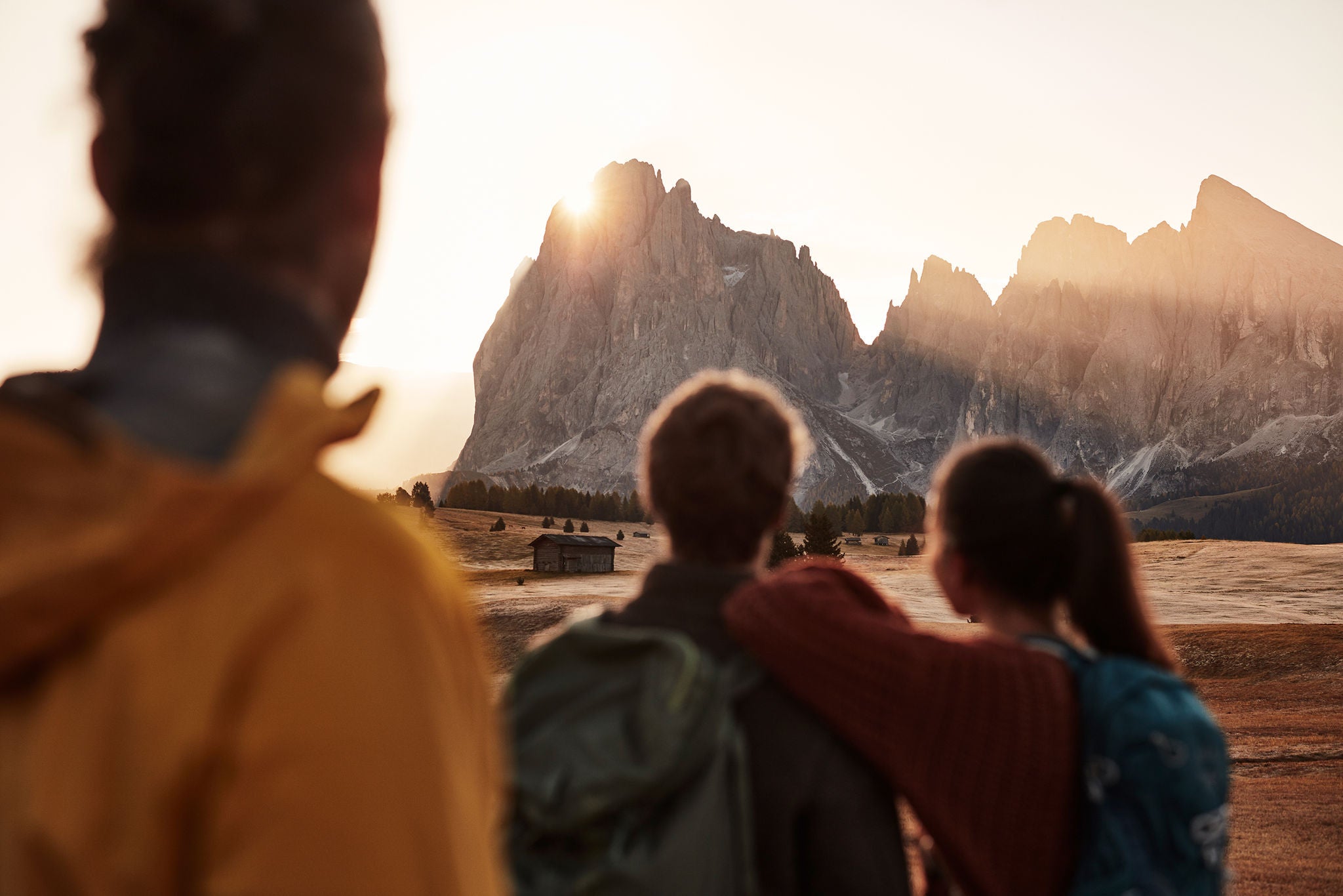 Wandern im Herbst auf der Seiser Alm