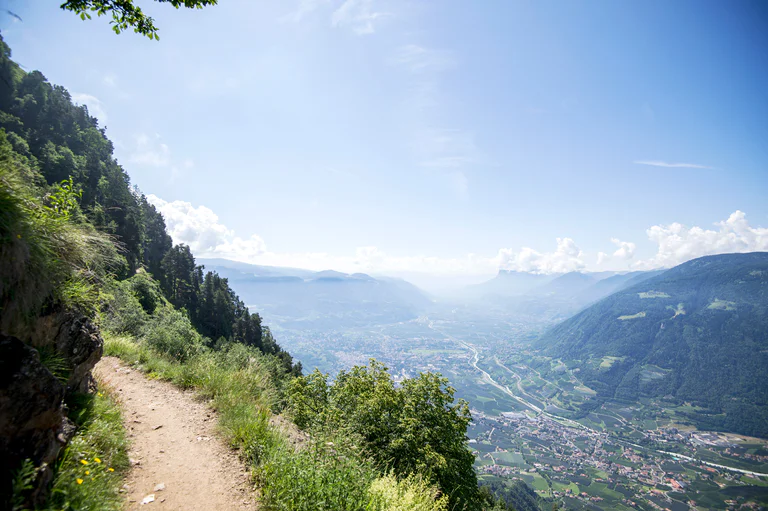 Sight in a valley from the Meran high mountain trail