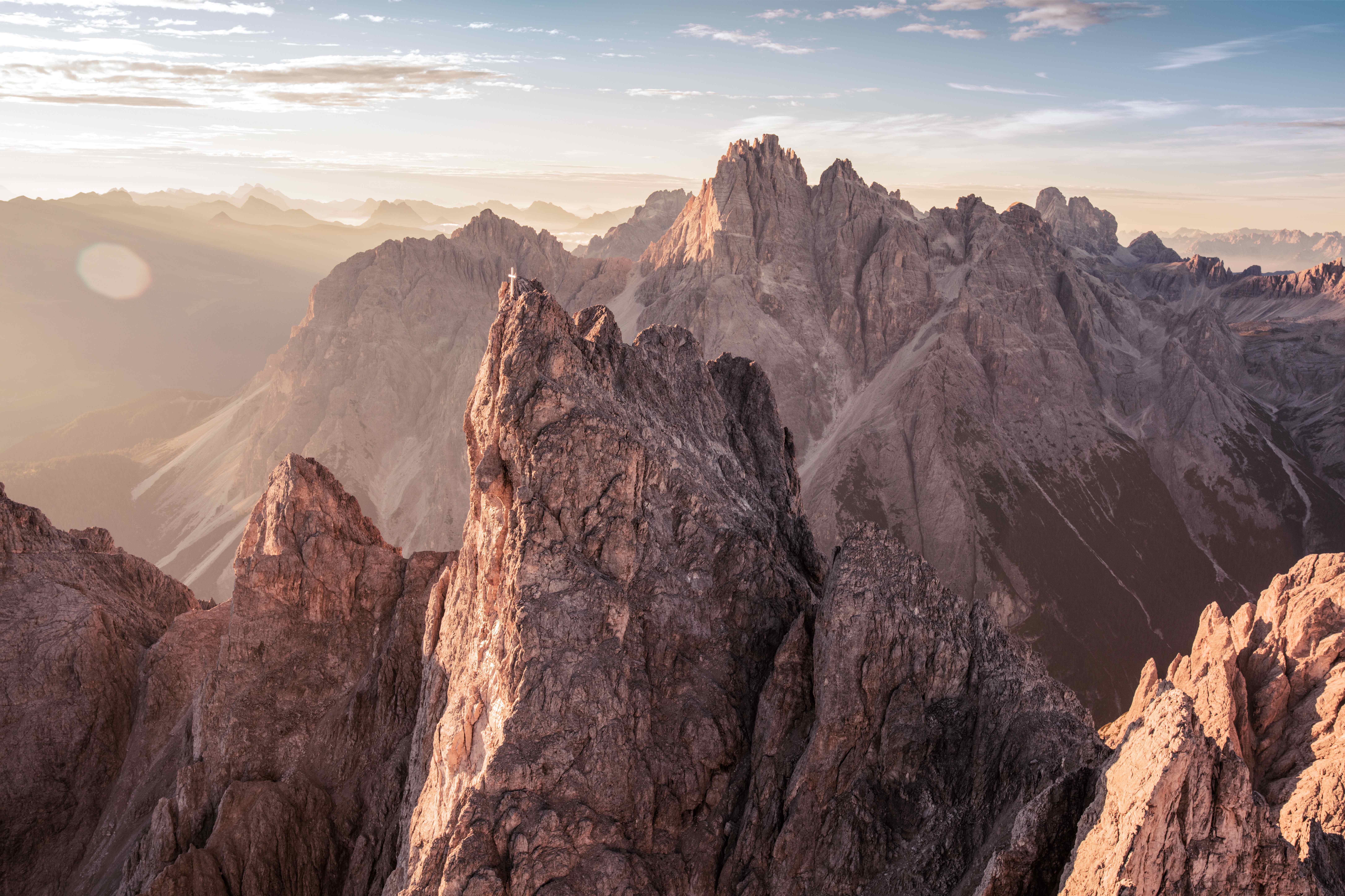 Das Bergpanorama der Dolomiten.