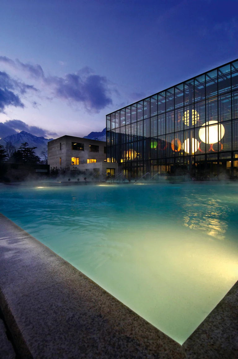 Les univers aquatiques des thermes de Meran