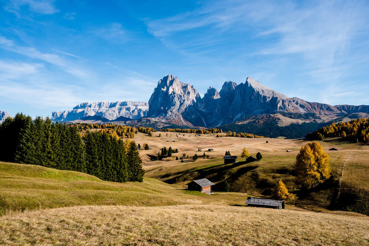 Herbst in der Dolomitenregion Seiser Alm