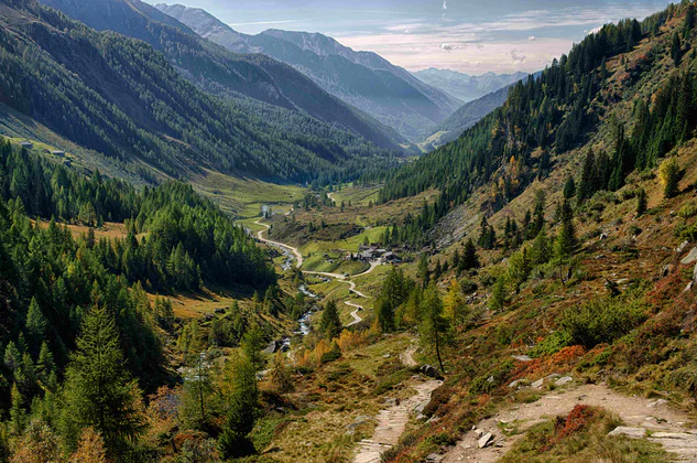 Foto panoramica della Valle Aurina