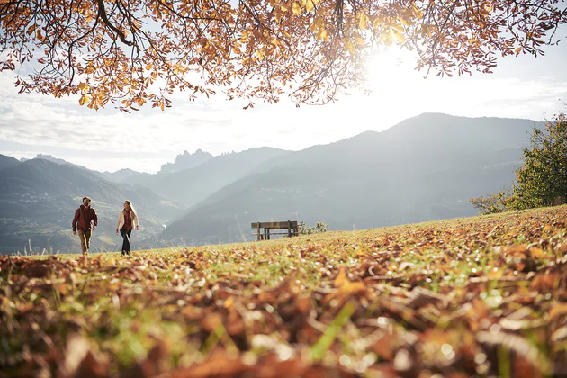 Two people hiking