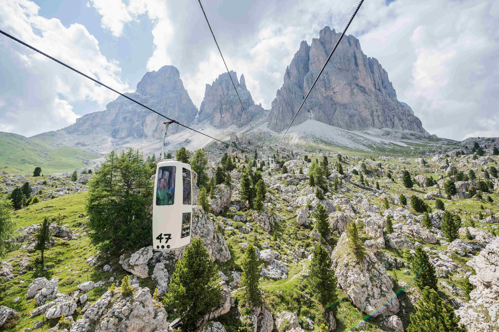 Impianto di risalita nelle Dolomiti