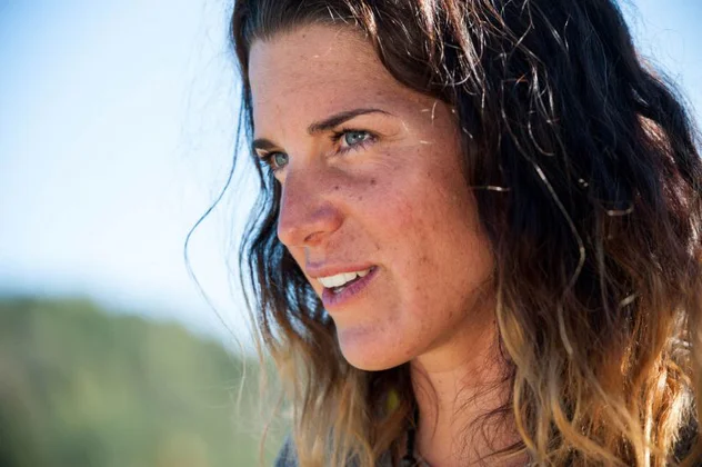 Portrait of brown-haired extreme mountaineer Tamara Lunger.