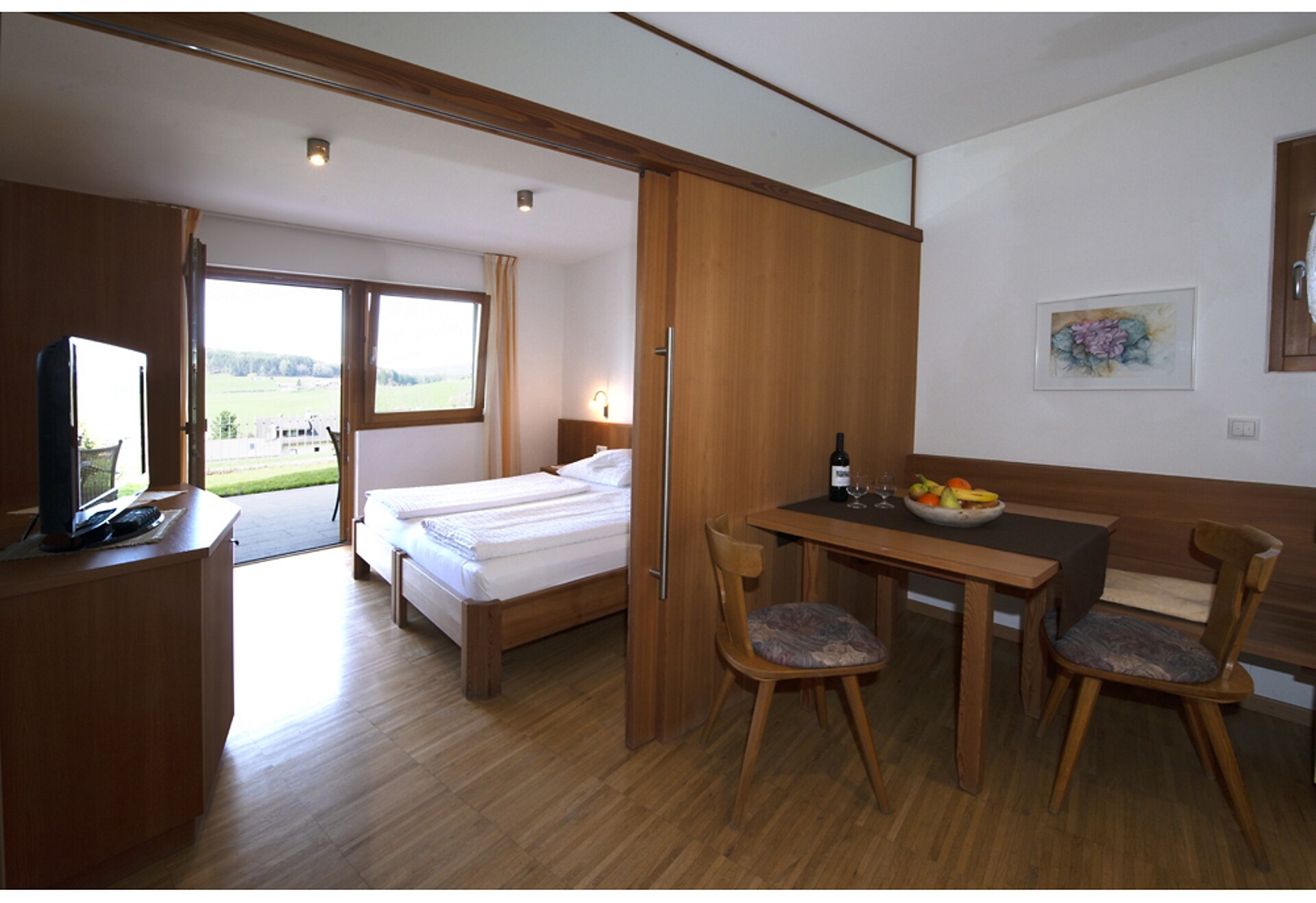 Apartments Sun – Kastelruth, Küche & Wohnraum Apartment Typ C