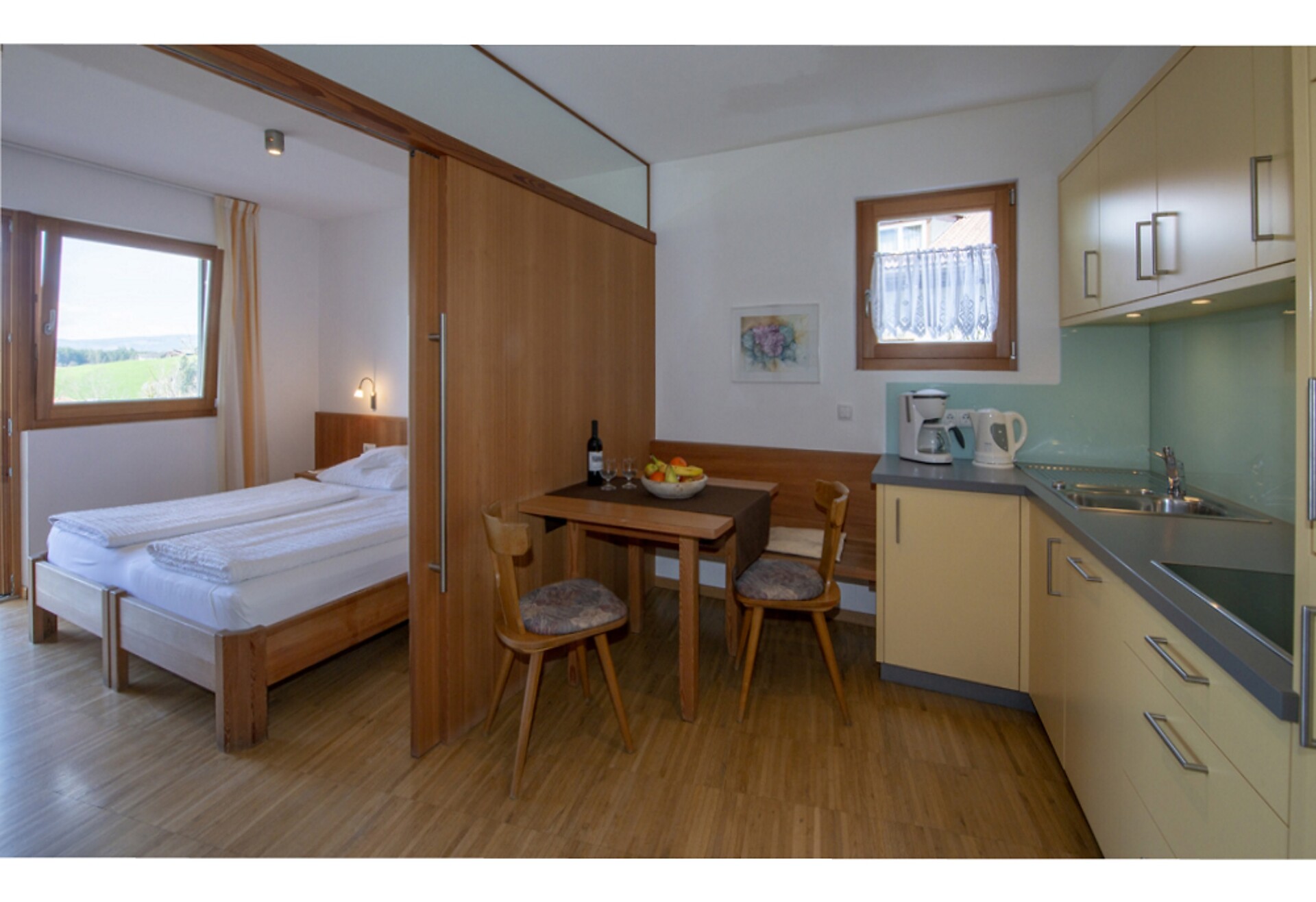 Apartments Sun – Kastelruth, Küche & Wohnraum Apartment Typ C