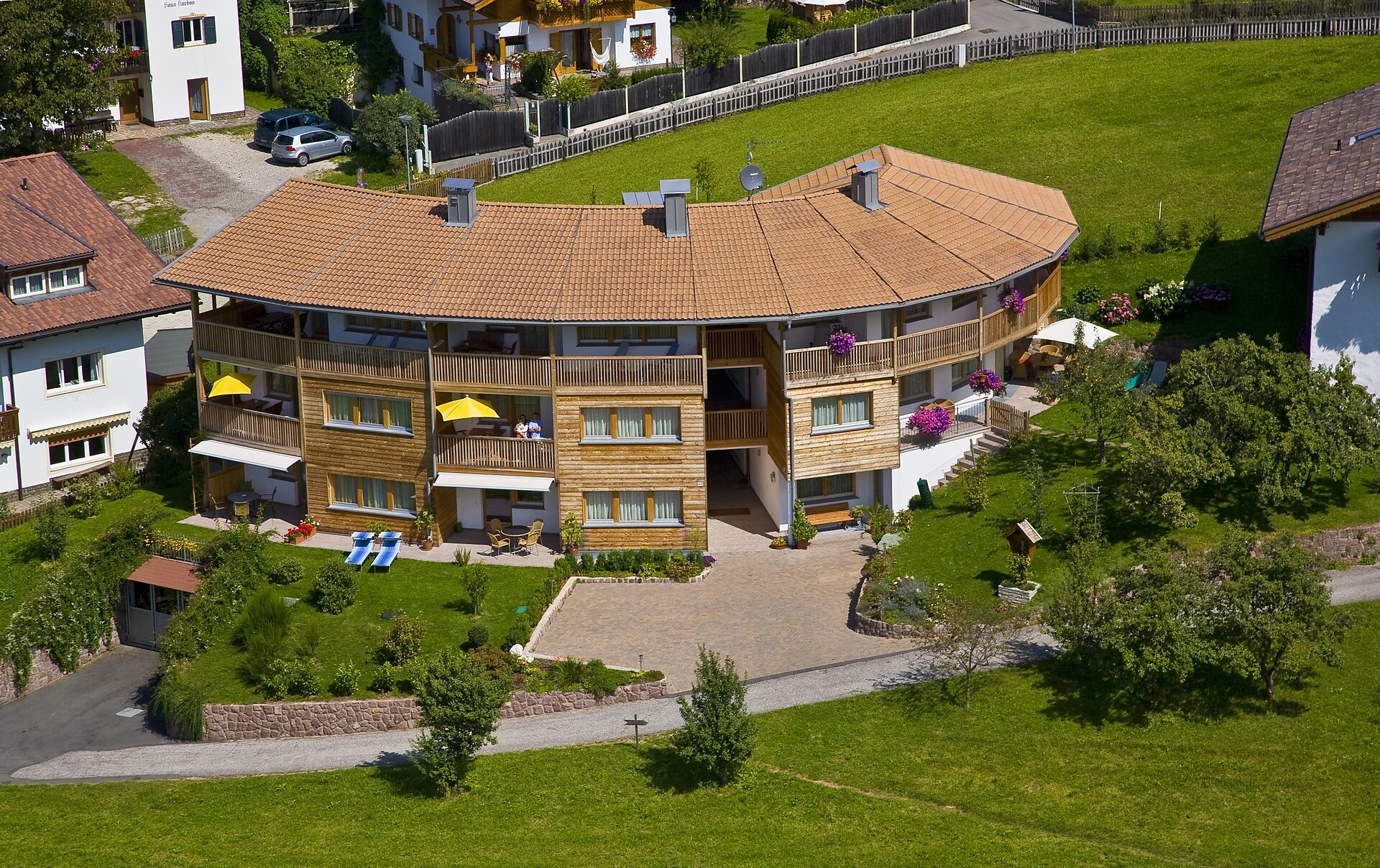 Luftaufnahme Apartments Sun in Kastelruth