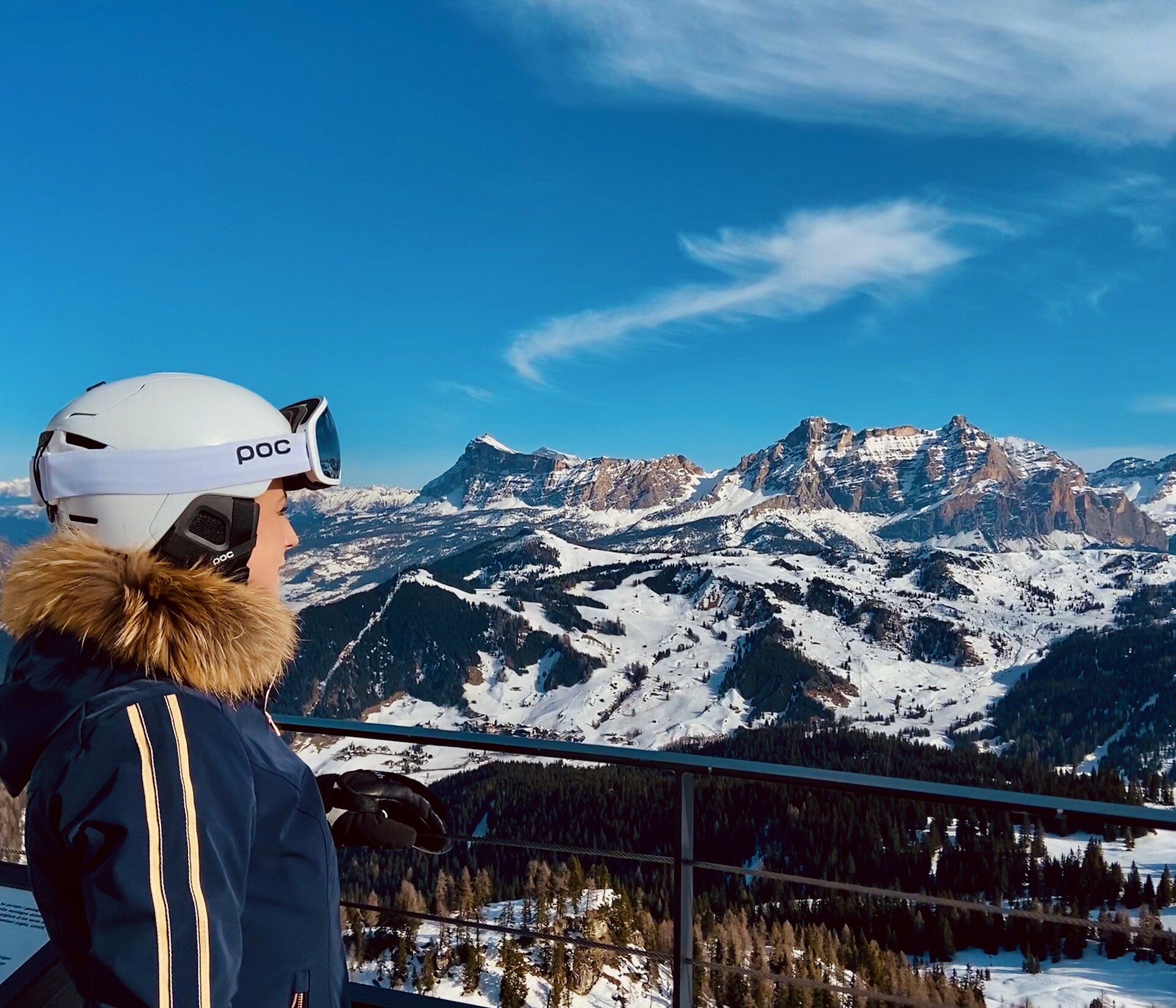 Skiing in the beautiful Dolomites