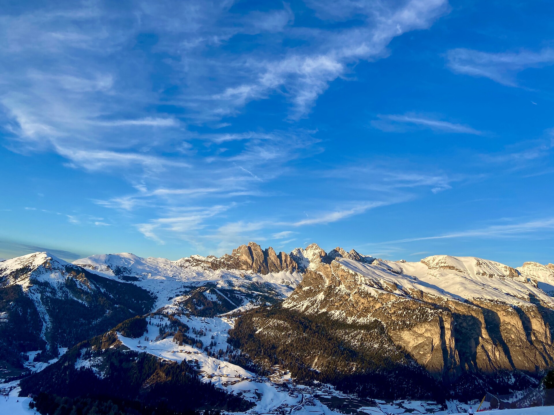 Skiing in the beautiful Val Gardena