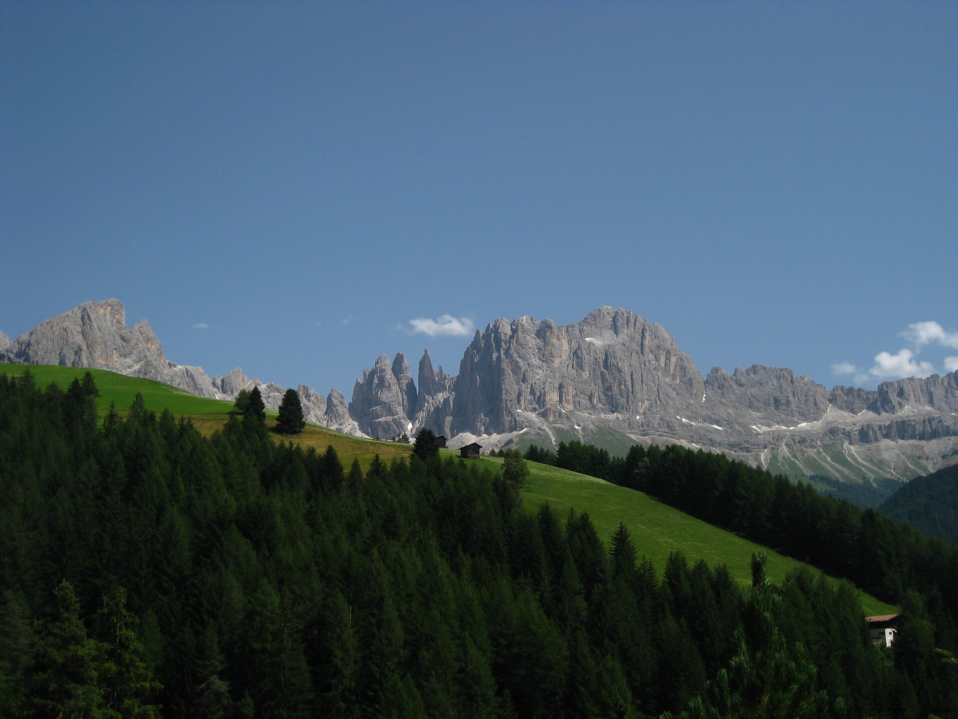 Der Ausblick vom Haus auf dem Rosengarten