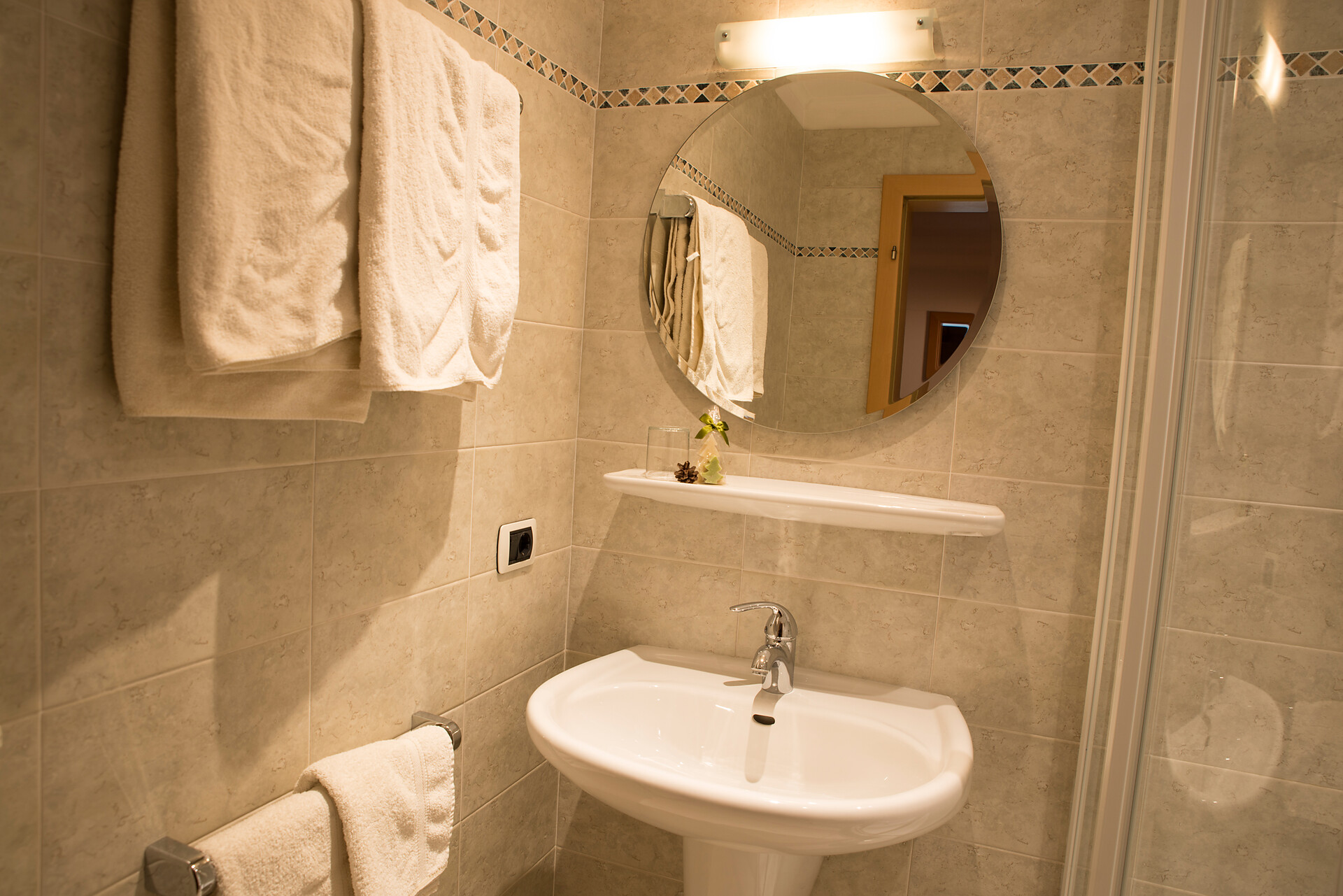 bagno con pavimento riscaldato