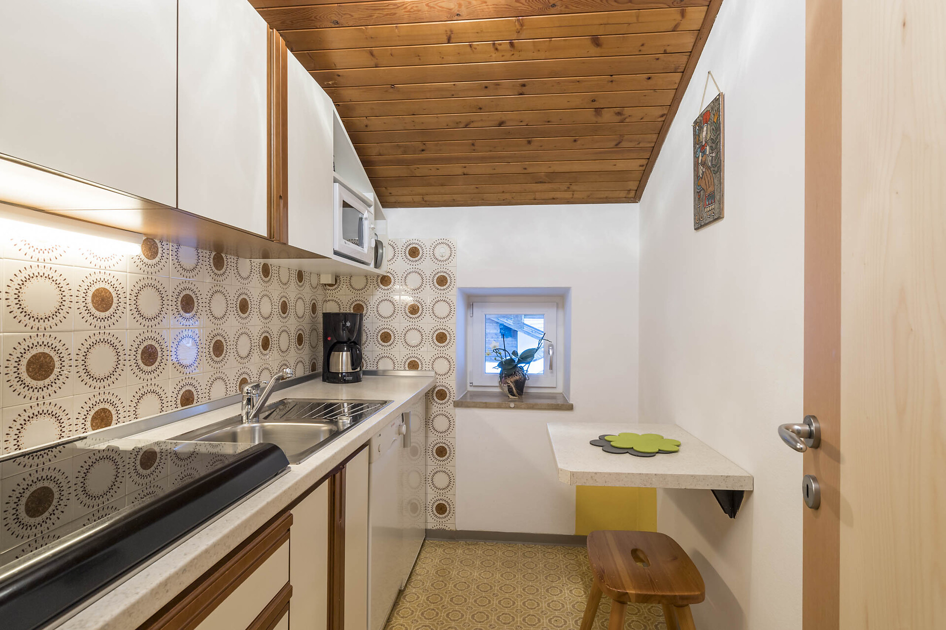 Kitchen apartment NADIA Cesa Rabanser Val Gardena Dolomites
