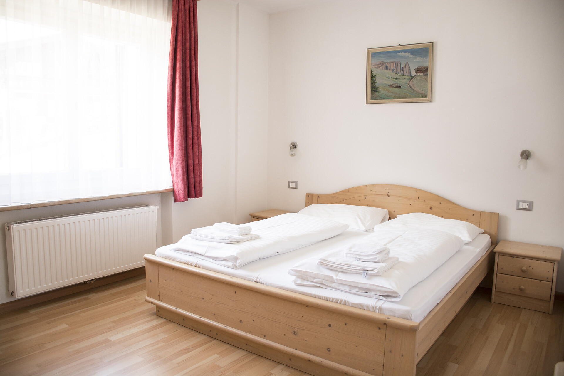 Schlafzimmer in der FeWo Sasslonch