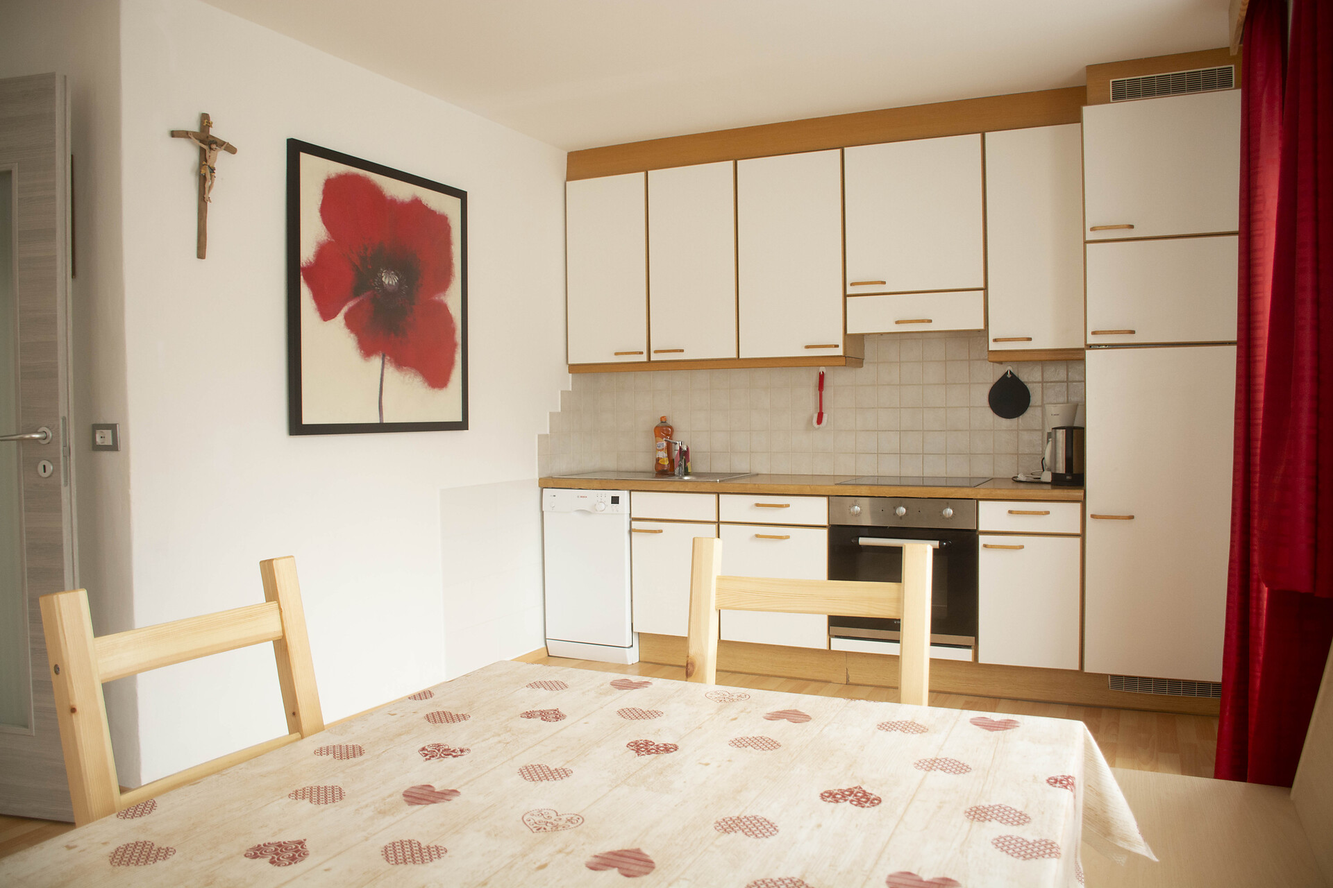 Wohnküche in Ferienwohnung Sasslonch