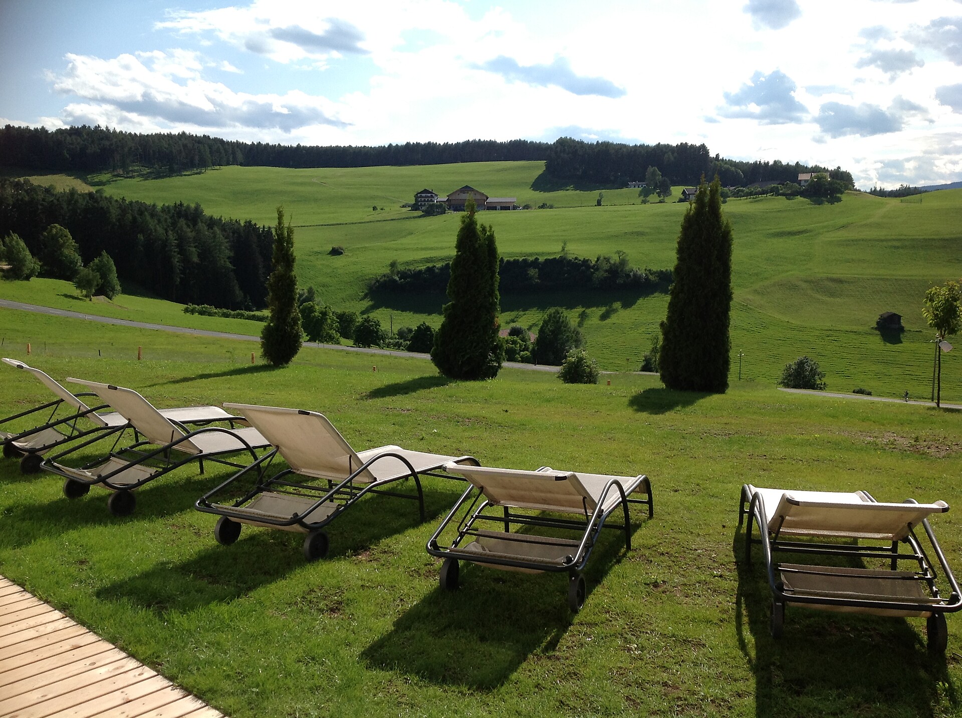 lawn for sunbathing