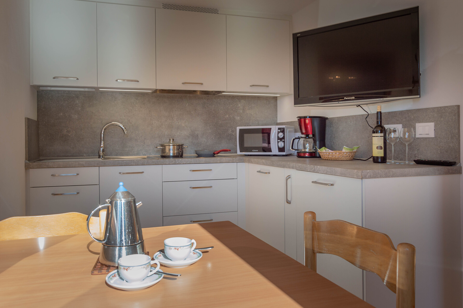 cucina dell'appartamento per 2/3 persone