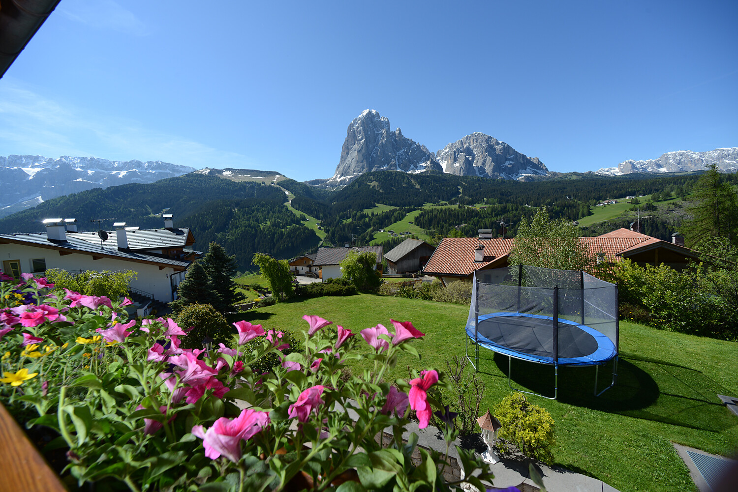 Einzigartige Aussicht auf die Langkofelgruppe