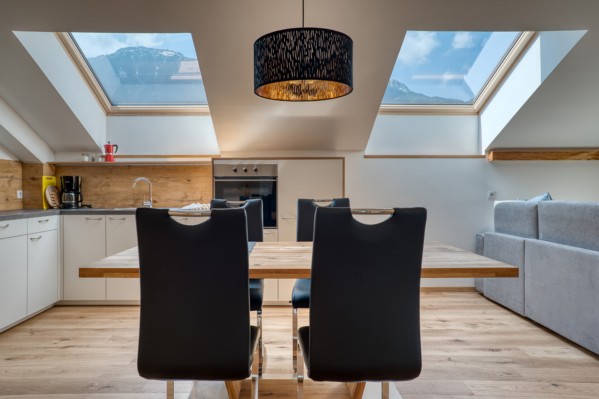 Wohnraum Küche Weitblick