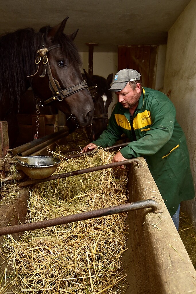 Vater Andreas bei der Arbeit