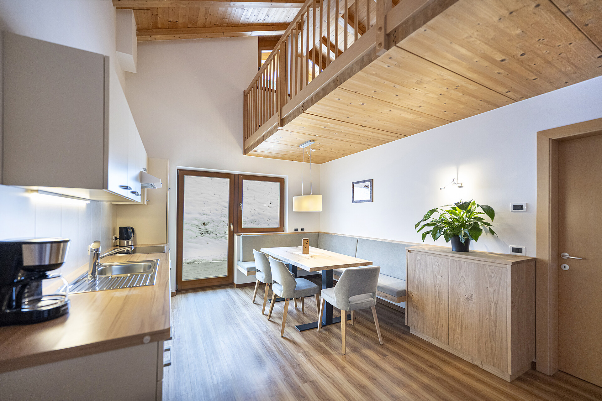 Cucina nell'appartamento “Renate”