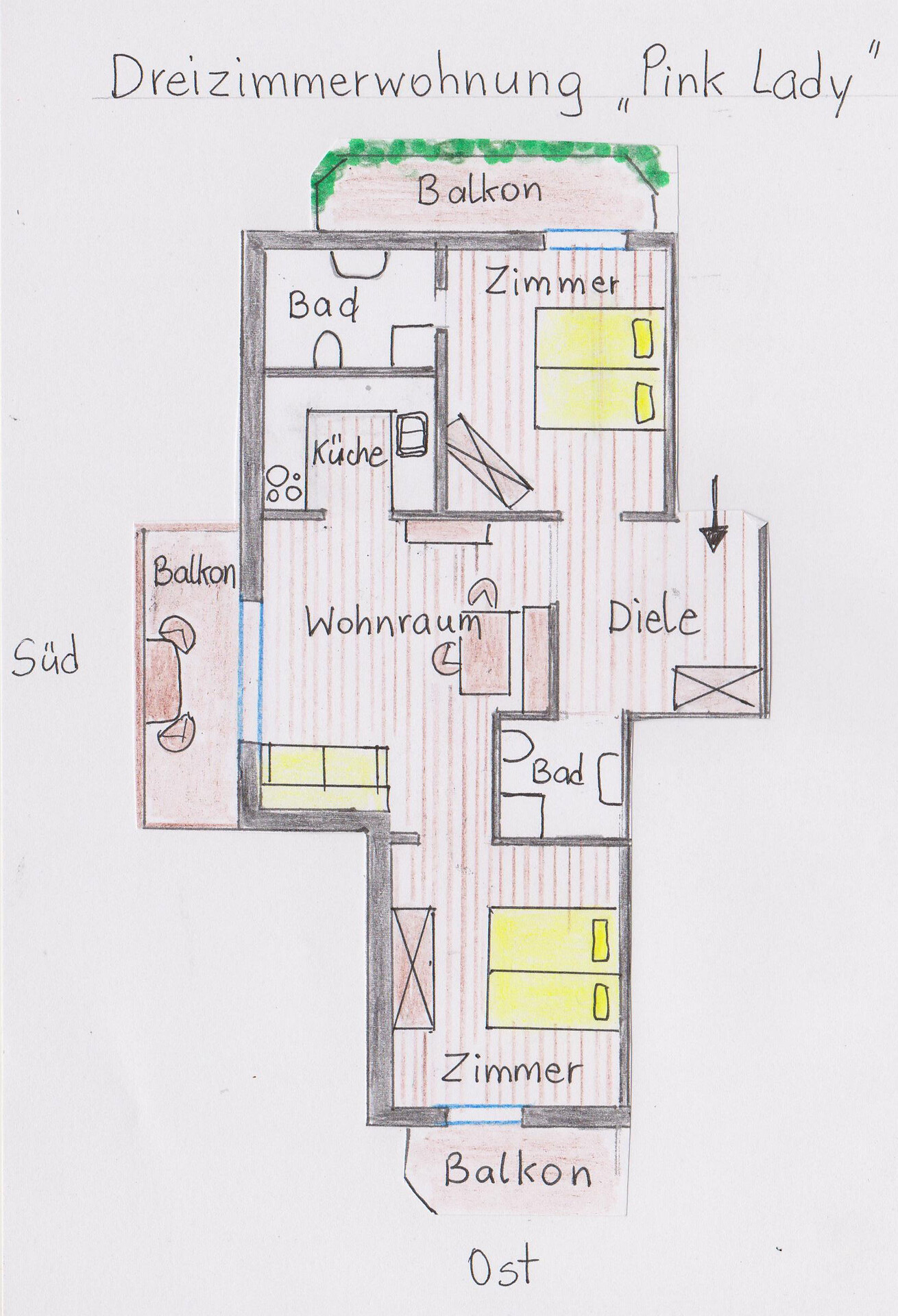 Map Appartment Pink Lady