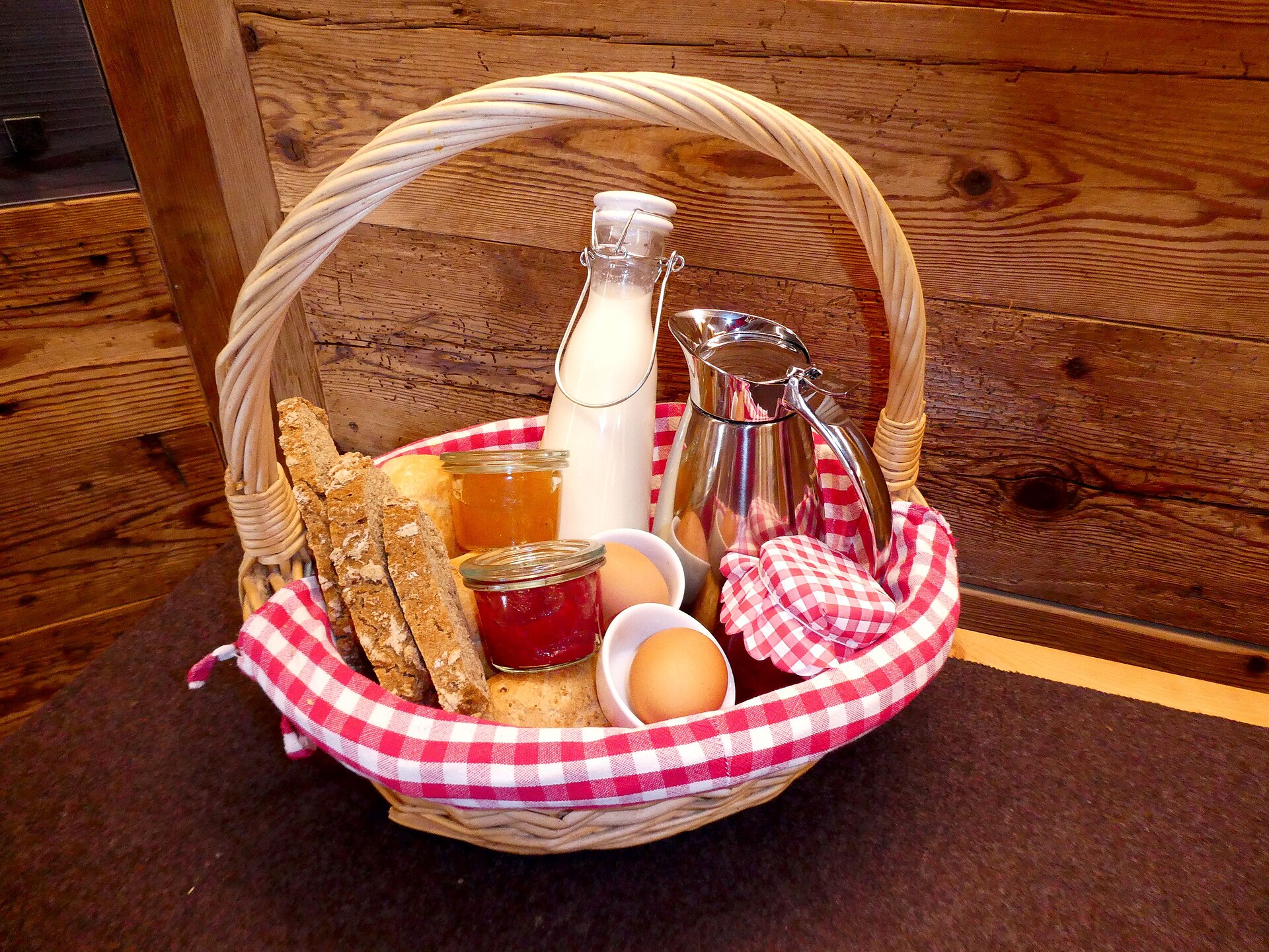 Breakfast with products from the farm