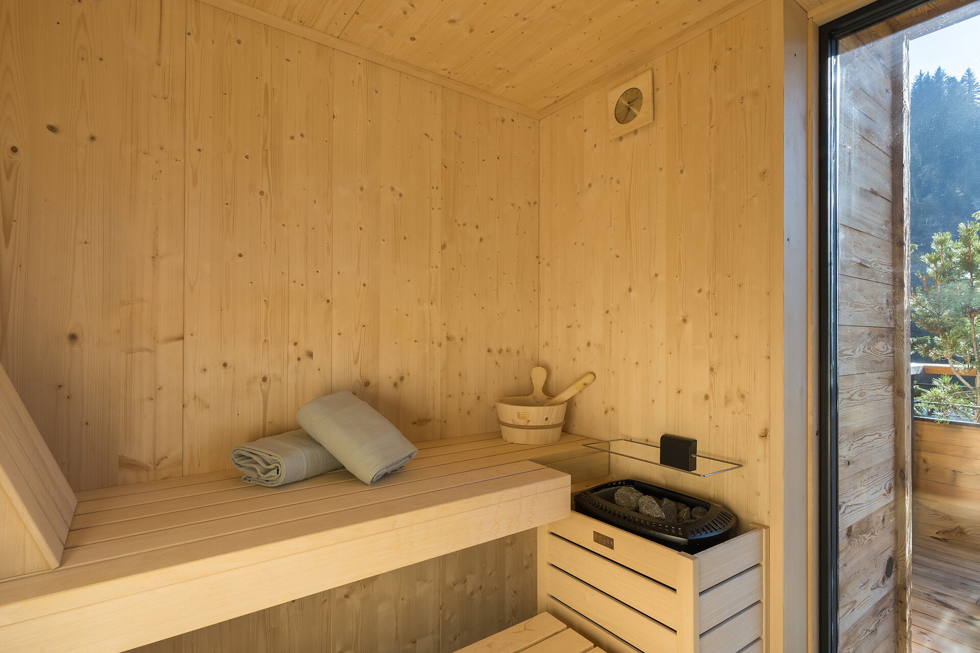 La Tambra Lodge Sauna im Zimmer