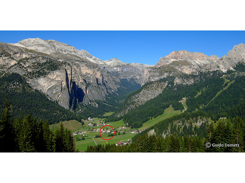 ...at the entrance of Vallunga and the trekking paradise Puez