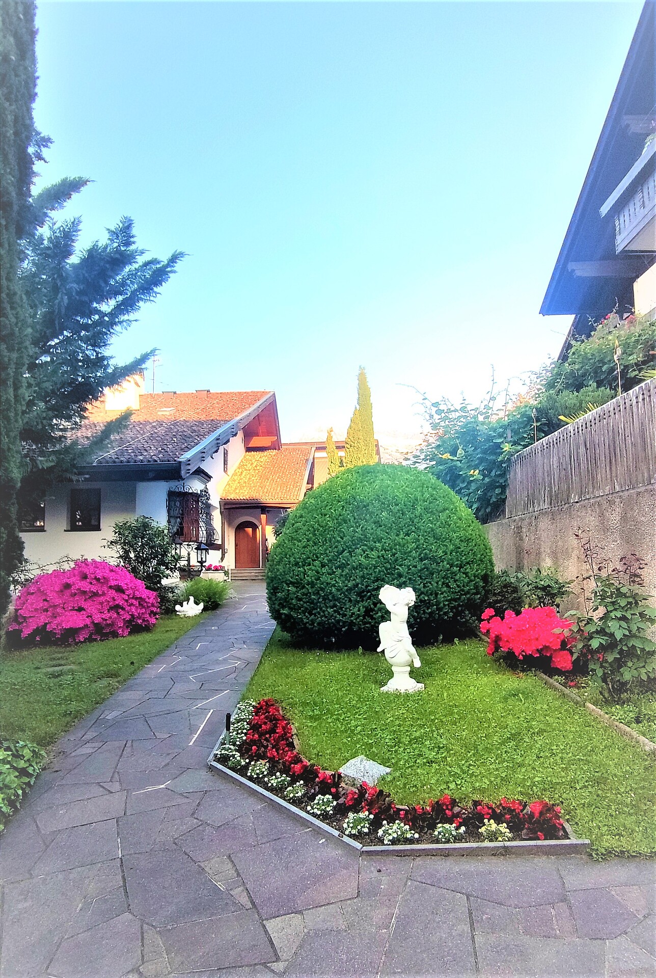 Entrance and garden house view